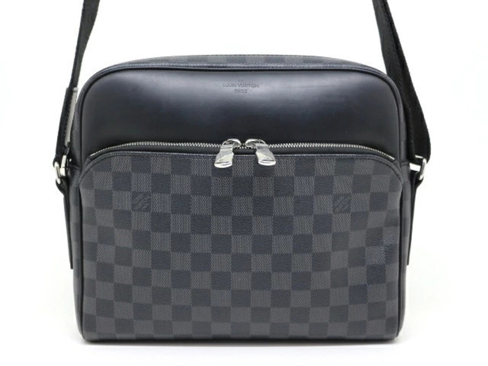 LOUIS VUITTON Dayton Shoulder Bag Damier Graphite Black